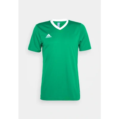 Image of adidas Performance Entrada 22 Sports Tshirt, Men&#039;s, Size: Large, Team green/white
