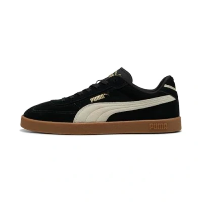 Image of Puma Unisex&#039;s Club Ii Era Suede Sneaker, Black Alpine Snow Gum, 4 UK