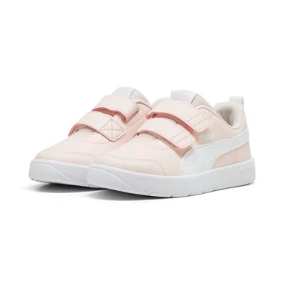 Image of Puma Courtflex V3 Unisex Competition running shoes for kids, Size: 11K, Island pink/white High quality imitation leather