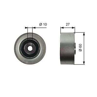 Image of Deflection/Guide Pulley, v ribbed belt GATES T36392