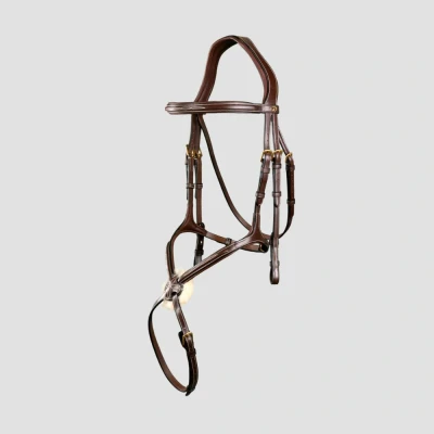 Image of Dy&#039;on D Collection Figure 8 Noseband Bridle Brown / Pony Size Bridles Horse &amp; Equestrian