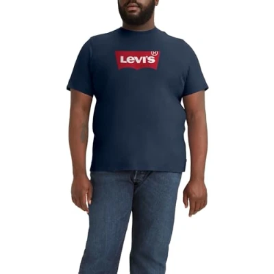 Image of Levi&#039;s Plus Graphic Print Tshirt, Men&#039;s, Size: 4XL, Dress blues