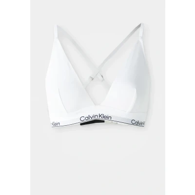 Image of Calvin Klein Underwear Unlined ICON Triangle bra, Women&#039;s, Size: Large, White