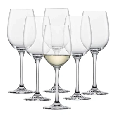 Image of Schott Zwiesel White Wine Glasses Classico (Set of 6), Classic for Wine, Dishwasher Safe Tritan Crystal Glasses, Made in Germany (Art. no. 123656)