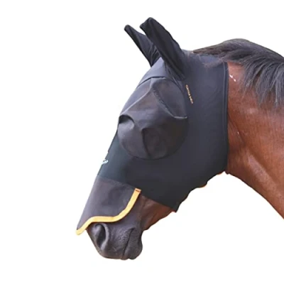 Image of Shires Flymask Pro Stretch with nose