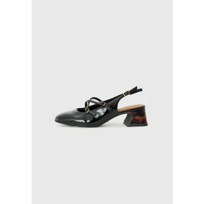 Image of Tamaris Women&#039;s Sling 1 29661 45 Court Shoes, Black (Black Comb), 5 UK