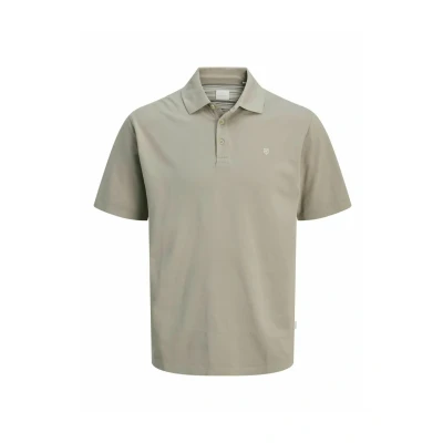 Image of JACK &amp; JONES Male Polo Shirt Plain Collar Shirt, Dried Sage, M