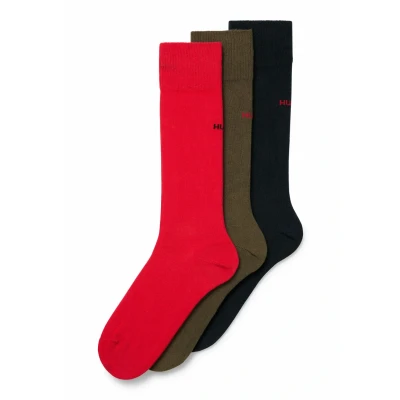 Image of HUGO 3 PACK 3P RS UNI CC Socks, Men&#039;s, Size: 9 11, Patterned