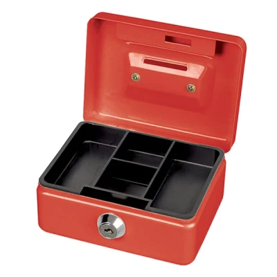 Image of MAUL Cash Money Box with Coin Slot, Cylinder Lock 2 Keys, 125 x 95 60 mm