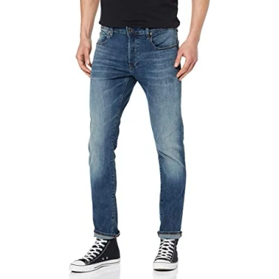 Image of G STAR RAW Men&#039;s 3301 Slim Jeans, Blue (Vintage Medium Aged 51001 8968 2965), 38W / 32L