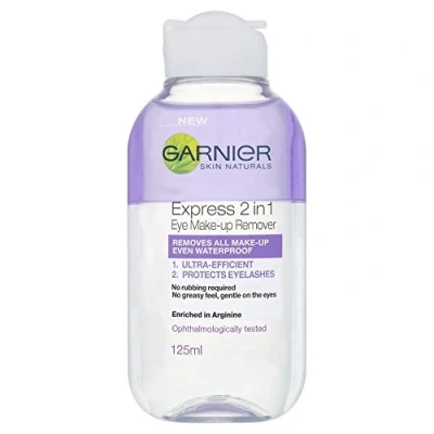 Image of Garnier Skin Naturals 2 in 1 Eye Make Up Remover (125ml)