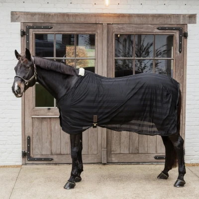 Image of Kentucky Lightweight Mesh Fly Blanket Black 165 7&#039;3