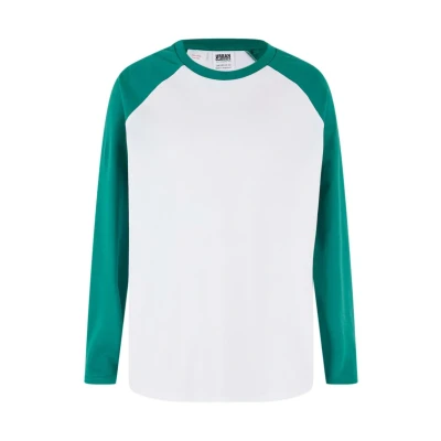 Image of Urban Classics Raglan Long sleeved top for kids, Size: 5 6y, White green