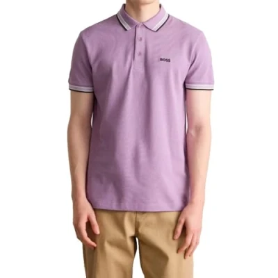 Image of BOSS Paddy Polo shirt, Men&#039;s, Size: Medium, Light pastel purple