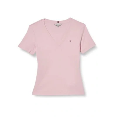 Image of Tommy Hilfiger NEW SLIM CODY Basic Tshirt, Women&#039;s, Size: XXS, Light pink