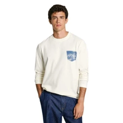Image of Pepe Jeans Sidney Long sleeved top, Men&#039;s, Size: Large, Off white