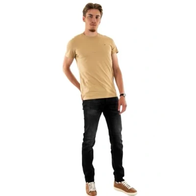 Image of Tommy Jeans TEE Basic Tshirt, Men&#039;s, Size: XXS, Gentle gold