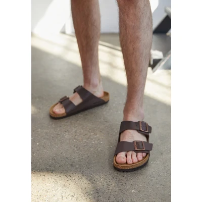 Image of Birkenstock Arizona Narrow FIT Mules, Size: 5.5, Dunkelbraun Synthetics
