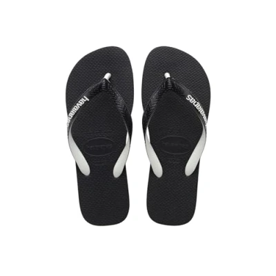 Image of Havaianas TOP MIX Unisex Pool shoes, Size: 10.5 11.5, Black Natural rubber