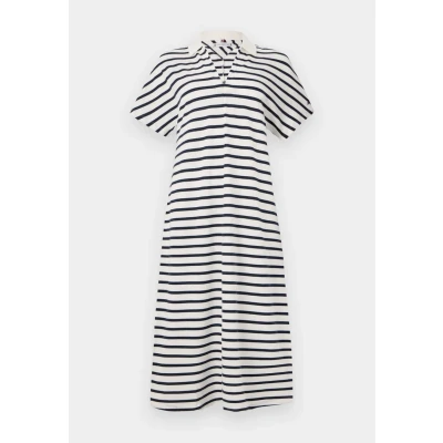 Image of Tommy Hilfiger Tipping Day dress, Women&#039;s, Size: XL, Ecu/dark night navy