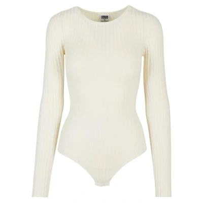 Image of Urban Classics Women&#039;s Ladies Rib Knit Longsleeve Body T Shirt, Whitesand, 5XL