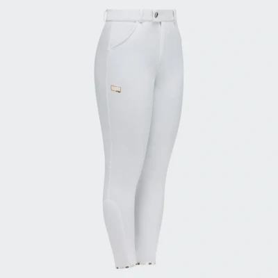 Image of RG Italy Unisex Riding Breeches White Age 12 Horse Equestrian