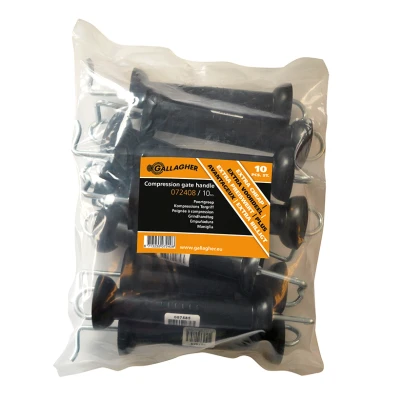 Image of Gallagher Gate Handle with N Hook, Black (10 Pack)