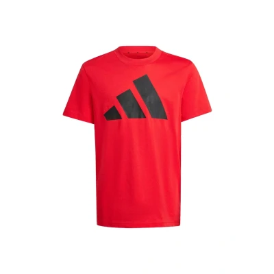 Image of adidas Performance Essentials Junior Unisex Print Tshirt for kids, Size: 7 8y, Pure ruby black
