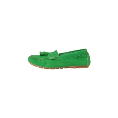 Image of Tamaris Moccasins, Women&#039;s, Size: 5, Green Leather