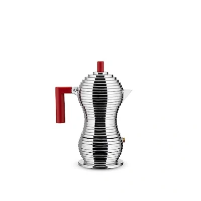 Image of Alessi Percolator Pulcina MDL02/3 R Red 3 cups by Michele De Lucchi