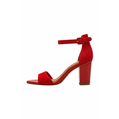 Image of Tamaris High heeled sandals, Women&#039;s, Size: 37, Red suede shoes
