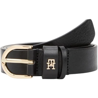 Image of Tommy Hilfiger Women’s 2.5 cm Essential Effortless Leather Belt, Black (Black), 27.6 inches
