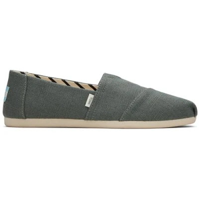 Image of TOMS Women&#039;s Alpargata Heritage Canvas Loafer Flat, Bonsai Green, 10 UK