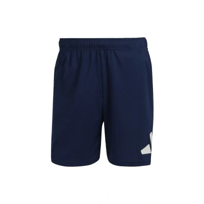 Image of adidas Performance Train Essentials LOGO Sports shorts Dark blue white, Men&#039;s, Size: Sx7&quot;, white