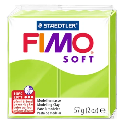 Image of STAEDTLER 8020 50 FIMO Soft Oven Hardening Polymer Modelling Clay Apple Green (1 x 57g Block)
