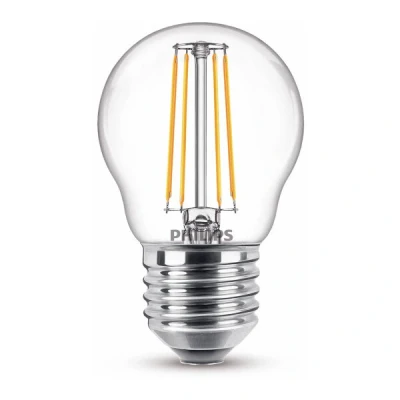 Image of Philips LED Premium Classic Lustre Light Bulb [E27 Edison Screw] 4.3W 40W Equivalent, Warm White (2700K), Non Dimmable