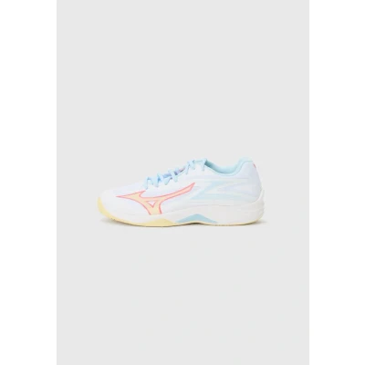 Image of Mizuno Thunder Blade Z Volleyball shoes, Women&#039;s, Size: 8.5, White/calypso coral/pale banana shoes