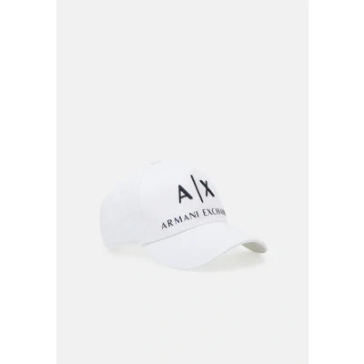 Image of Armani Exchange Baseball HAT Unisex Cap, Size: One Size, Bianco/blu navy