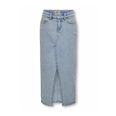 Image of KIDS ONLY Girls&#039; Kogsiri Front Slit Skirt DNM Gua Skirt, Light blue (light denim), 152