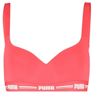 Image of Puma Women Padded Bustier, Women&#039;s, Size: Small, Coral