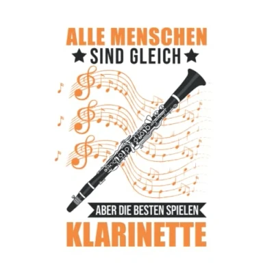 Image of Klarinette Notizbuch: Musiker Klarinettist / 6x9 Zoll 120 karierte Seiten