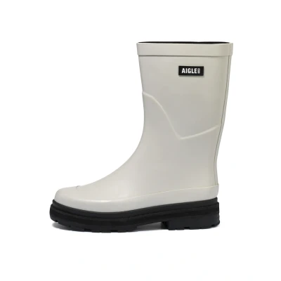 Image of Aigle Women&#039;s Mid Rain Boot, Sand, 5 UK