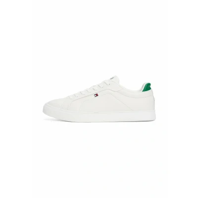 Image of Tommy Hilfiger Men&#039;s Icon Court Pinperf LTH Fm0fm05483 Low Top, White Ecru, 6.5 UK
