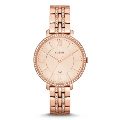 Image of Fossil Jacqueline Watch Rose goldcoloured, Women&#039;s, Size: One Size, gold coloured