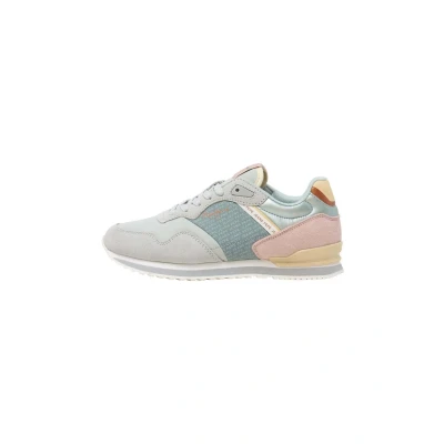 Image of Pepe Jeans London Print Trainers, Women&#039;s, Size: 8, Light grey marl Leather/synthetics