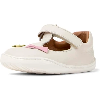 Image of Camper PEU CAMI Ankle strap ballet pumps for kids, Size: 7K, White Leather