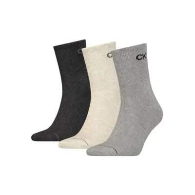 Image of Calvin Klein Underwear MEN Short SOCK 3 PACK Socks, Men&#039;s, Size: One Size, Mid grey melange