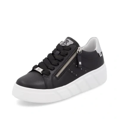 Image of Rieker Trainers, Women&#039;s, Size: 8, black white w Leather