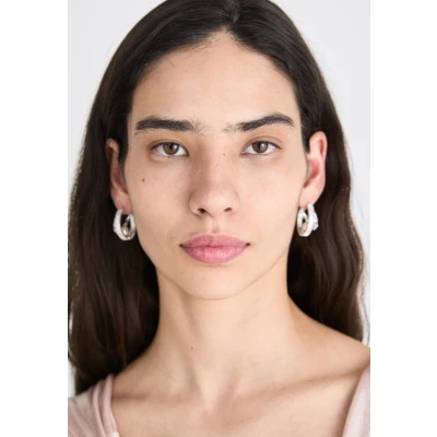Image of Swarovski Capsule HOOP Earrings, Women&#039;s, Size: One Size, White