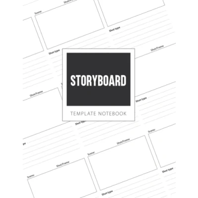 Image of Storyboard Template: Film storyboarding, Sketch book, Visual Storytelling Notebook, Standard for Storyboard, 112 Pages sketching, matte cover